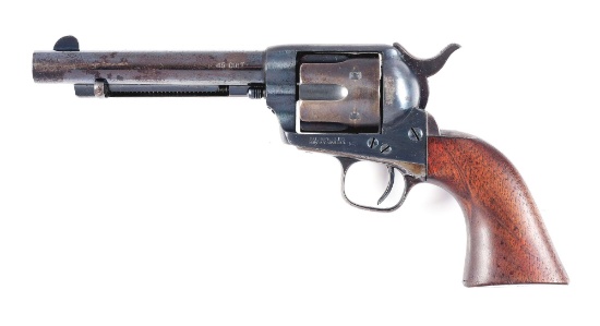 (A) US COLT ARTILLERY SINGLE ACTION ARMY REVOLVER WITH KOPEC LETTER.