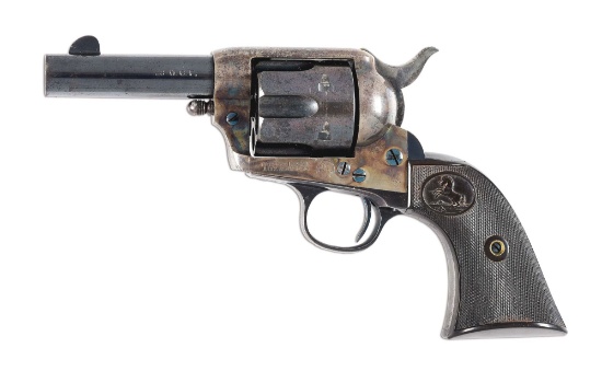 (C) RARE EJECTORLESS "SHERIFF'S MODEL" COLT SINGLE ACTION ARMY IN SCARCE .38-40 CALIBER.