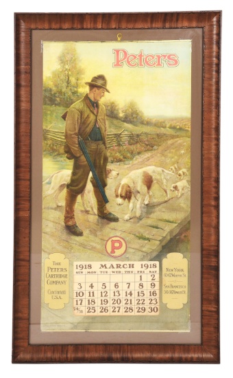 EARLY PETERS CARTRIDGE COMPANY ADVERTISING SIGN.