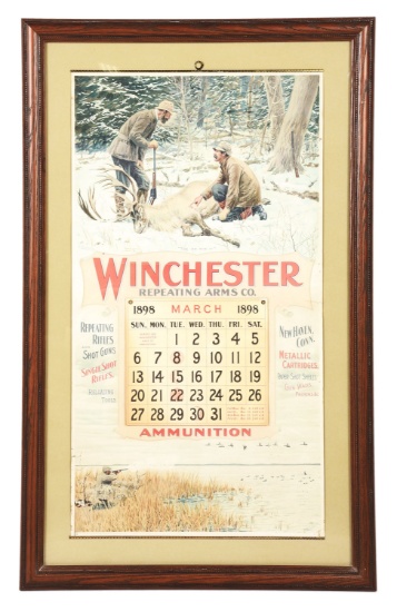 ICONIC WINCHESTER CALENDAR ADVERTISING SIGN.