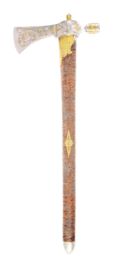 EXTREMELY HIGH ART CONTEMPORARY PIPE TOMOHAWK BY W. WATSON.