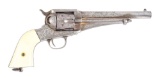 (A) GOLDWASHED AND ENGRAVED REMINGTON MODEL 1875 SINGLE ACTION REVOLVER.