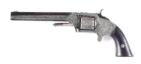 (A) NEW YORK ENGRAVED AND SILVER PLATED SMITH & WESSON NO. 2 SINGLE ACTION REVOLVER (1867).
