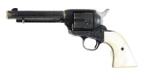 (C) HELFRICHT ENGRAVED AND FACTORY GOLD INLAID 1907 COLT SINGLE ACTION ARMY SHIPPED TO FAMOUS NEW ME