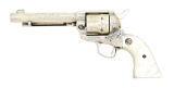 (C) HIGH CONDITION TEXAS RANGER GRAHAM BARNETT COLT SINGLE ACTION ARMY REVOLVER WITH BADGE, HOLSTER