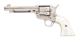 (C) FACTORY ENGRAVED COLT SINGLE ACTION ARMY REVOLVER (1927).