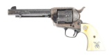 (C) HIGH CONDITION PRE-WAR FACTORY ENGRAVED COLT SINGLE ACTION ARMY REVOLVER WITH RARE SHRINE INLAID