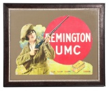 REMINGTON UMC AMMUNITION ADVERTISING SIGN.