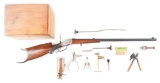 (C) HARTFORD POPE WINCHESTER HIGHWALL WITH POPE RELOADING TOOLS.