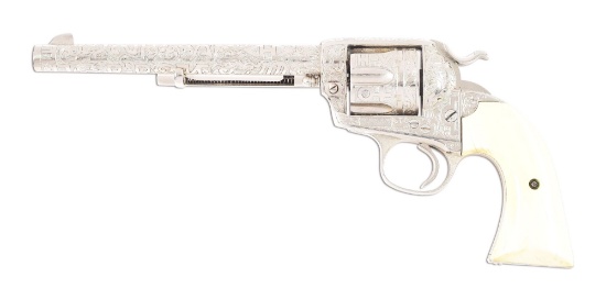 (C) CATTLEBRAND ENGRAVED COLT BISLEY SINGLE ACTION REVOLVER (1906).