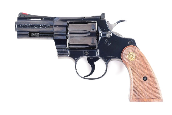 (M) SCARCE COLT COMBAT PYTHON DOUBLE ACTION REVOLVER WITH BOX.