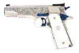 (M) JOHN K. PEASE ENGRAVED COLT SERIES 70 GOVERNMENT MODEL 1911 SEMI-AUTOMATIC PISTOL WITH BOX.