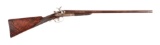 (A) W.W. GREENER PIN FIRE SIDE BY SIDE SHOTGUN.