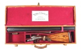 (A) W & C SCOTT PREMIER SIDE BY SIDE SHOTGUN WITH CASE.