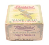 EARLY AND SCARCE MALLARD 2-PIECE 12 GA SHOTSHELL BOX.