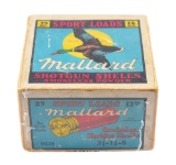 MALLARD 12 GAUGE SPORT LOADS 2-PIECE SHOTGUN SHELL BOX.