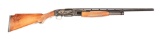 (C) ELABORATELY ENGRAVED WINCHESTER MODEL 12 SLIDE ACTION 20 GAUGE SHOTGUN IN CUSTOM CASE BY DANIEL