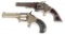 (A) LOT OF 2: SMITH AND WESSON NUMBER 1 AND REMINGTON SMOOT NUMBER 1 REVOLVERS