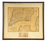 EARLY REVOLUTIONARY WAR PERIOD UNIVERSAL MAGAZINE MAP DEPICTING PORTIONS OF NEW YORK CITY.