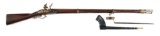 (A) POMEROY US M1822/28 FLINTLOCK MUSKET DATED 1833 WITH BAYONET.