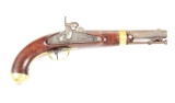 (A) US M1842 PERCUSSION PISTOL DATED 1851.