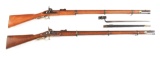 (A) LOT OF 2: ENFIELD TOWER PERCUSSION RIFLED MUSKETS.