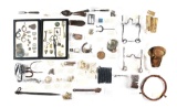 LARGE LOT OF CIVIL WAR RELIC INCLUDING INSIGNIA, PICKET PIN, BITS, CURRY COMB