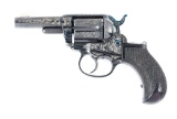 (A) AFTERMARKET ENGRAVED COLT 1877 LIGHTNING DOUBLE ACTION REVOLVER.