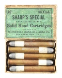 WINCHESTER GREEN BOX OF .45 CALIBER SHARP'S SPECIAL CARTRIDGES