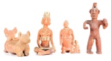 LOT OF 4: MEXICAN/PRE-COLUMBIAN STYLE FIGURES.