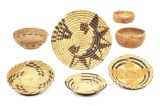 LOT OF 7: AMERICAN INDIAN BASKETS.