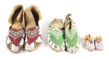 LOT OF 3: SIOUX MOCCASINS.