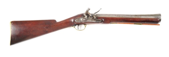 (A) BRITISH BLUNDERBUSS FLINTLOCK SHOTGUN.