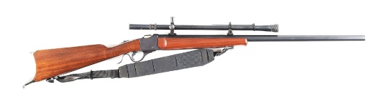 (M) CUSTOM RUGER NO. 3 .38-55 WINCHESTER SINGLE SHOT RIFLE.