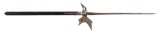EUROPEAN HALBERD IN THE GERMAN OR FRENCH STYLE ON SHORTENED HAFT