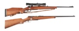 (C) LOT OF 2: HUSQVARNA HUSKEY H5000 7MM REM MAG AND SAVAGE SPORTER .22 LR BOLT ACTION RIFLES.