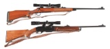 (M) LOT OF 2: REMINGTON 700 BOLT ACTION RIFLE AND REMINGTON MODEL 7400 SEMI-AUTOMATIC RIFLE.