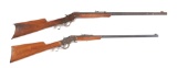 (C) LOT OF 2: J. STEVENS 44 .22LR AND .32 LONG SINGLE SHOT RIFLES.