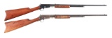 (C) LOT OF 2: MARLIN NO. 20 TAKEDOWN SLIDE ACTION RIFLES .22 LR