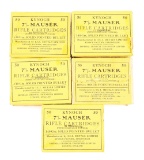 LOT OF 5: BOXES OF 7MM MAUSER BY KYNOCH