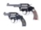 (C) LOT OF 2: COLT REVOLVERS - POLICE POSITIVE .38 SPECIAL DOUBLE ACTION REVOLVER AND POCKET .32 DOU