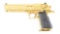 (M) DESERT EAGLE .50 AE SEMI-AUTOMATIC PISTOL IN TITANIUM GOLD TIGER STRIPE FINISH.