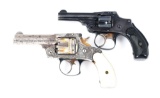 (C) LOT OF 2: SMITH & WESSON .32 SAFETY HAMMERLESS 3RD MODEL AND SMITH & WESON .38 DOUBLE ACTION 2ND