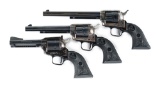(C+M) LOT OF 3: COLT PEACEMAKER & NEW FRONTIER REVOLVERS WITH EXTRA CYLINDERS.