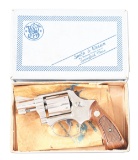 (M) HIGH CONDITION SMITH & WESSON MODEL 34-1 DOUBLE ACTION REVOLVER WITH ORIGINAL BOX.