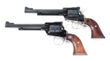 (M) LOT OF 2: CONSECUTIVE SERIAL NUMBERS RUGER NEW MODEL SINGLE SIX COLORADO CENTENNIAL REVOLVERS