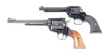 (M) LOT OF 2: RUGER NEW MODEL BLACKHAWK AND CABELAS SPECIAL RUGER NEW MODEL SINGLE SIX REVOLERS