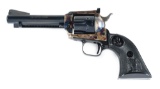 (C) COLT NEW FRONTIER .22 LR SINGLE ACTION REVOLVER WITH .22 WMR CYLINDER AND BOX.