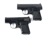 (C) LOT OF 2: FN BABY BROWNING .25 ACP SEMI-AUTOMATIC PISTOLS WITH BOXES.