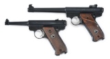 (C) LOT OF 2: RUGER MARK I AND STANDARD MODEL .22 LR SEMI-AUTOMATIC PISTOLS.
